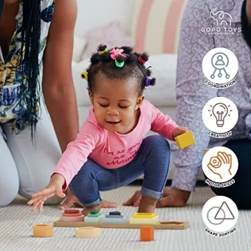 GOPO TOYS Montessori Sorting and Stacking Toys for Kids