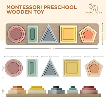 GOPO TOYS Montessori Sorting and Stacking Toys for Kids