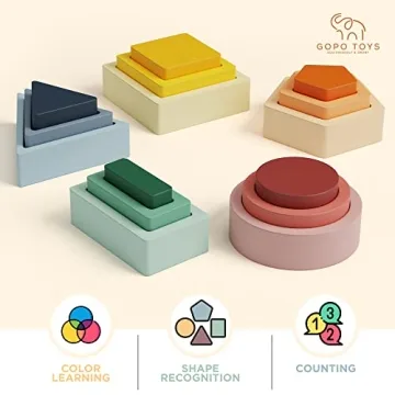GOPO TOYS Montessori Sorting and Stacking Toys for Kids