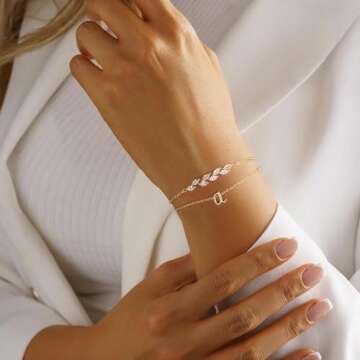 Stylish Turandoss Gold Initial Bracelets for Every Woman