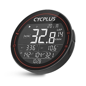 CYCPLUS GPS Bike Computer, Wireless Cycling Computer, ANT+ Bluetooth Bicycle Computer Mini Speedomet...