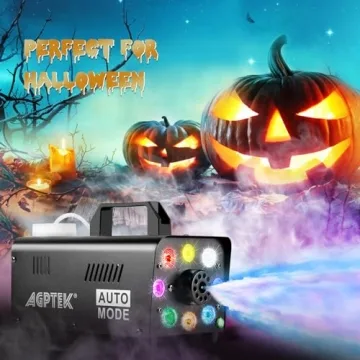 AGPTEK 500W Fog Machine with LED Lights & Remote