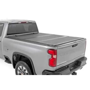 Rough Country Hard Flip Up Truck Bed Tonneau Cover for Chevy Silverado and GMC Sierra 2500HD/3500HD ...