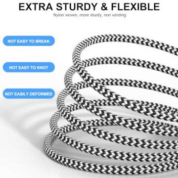 6Pack(3/3/6/6/6/10FT)[Apple MFi Certified] iPhone Charger Lightning Cable Fast Charging iPhone Charg...