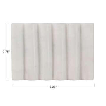 Stylish Contemporary Carved Marble Soap Dish Enhancing Bathroom Decor