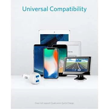 Anker 24W 4.8A Car Charger, 2-Port Ultra-Compact PowerDrive 2 Elite with PowerIQ Technology and LED for iPhone XS/Max/XR/X/8/7/6/Plus, iPad Pro/Air/Mini, Galaxy Note/S Series, LG, Nexus, HTC, and More