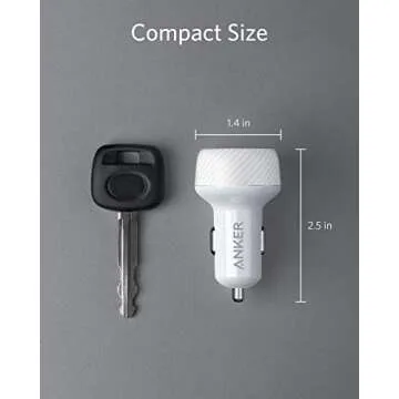 Anker 24W 4.8A Car Charger, 2-Port Ultra-Compact PowerDrive 2 Elite with PowerIQ Technology and LED for iPhone XS/Max/XR/X/8/7/6/Plus, iPad Pro/Air/Mini, Galaxy Note/S Series, LG, Nexus, HTC, and More