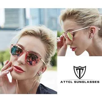 Fashionable Polarized Sunglasses for Women | ATTCL 1189-Pink