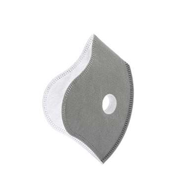 shangrui Motorcycle mask dust mask Respirator Replaceable Filter Anti-Pollution Riding Outdoor Sports mask Reusable Road Bike Sports Riding mask Filter mask (1mask + 1filters)