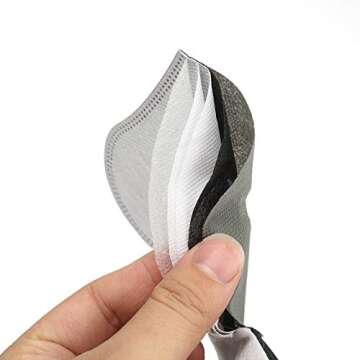 shangrui Motorcycle mask dust mask Respirator Replaceable Filter Anti-Pollution Riding Outdoor Sports mask Reusable Road Bike Sports Riding mask Filter mask (1mask + 1filters)