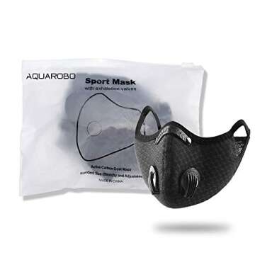 shangrui Motorcycle mask dust mask Respirator Replaceable Filter Anti-Pollution Riding Outdoor Sports mask Reusable Road Bike Sports Riding mask Filter mask (1mask + 1filters)