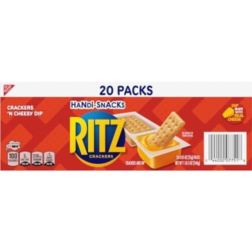 Handi-Snacks RITZ Crackers 'N Cheesy Dip Snack Packs, 20 Snack Packs