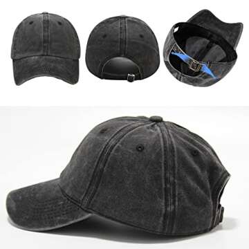 5 Pieces Vintage Washed Plain Baseball Cap Distressed Dad Golf Hat for Men Women Multicolor (US, Alpha, One Size, Cotton)
