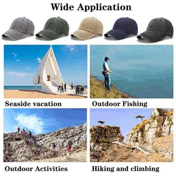5 Pieces Vintage Washed Plain Baseball Cap Distressed Dad Golf Hat for Men Women Multicolor (US, Alpha, One Size, Cotton)