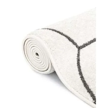 Unique Loom Trellis Frieze Collection Area Rug - Geometric (5' 1" x 8', Ivory/ Gray)