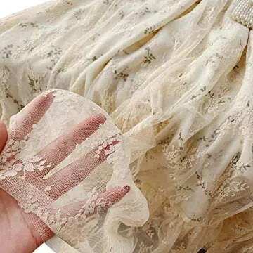 Elegant Vintage Lace Cottagecore Dress for Special Occasions