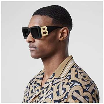 Bouryo Big Square Sunglasses - Trendy Luxury UV Protection