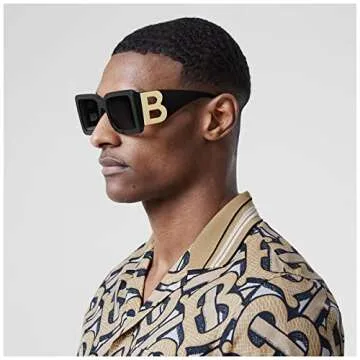 Bouryo Big Square Sunglasses - Trendy Luxury UV Protection