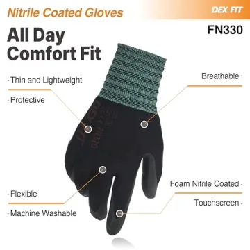 Buy Durable DEX FIT Nitrile Work Gloves FN330 Now!