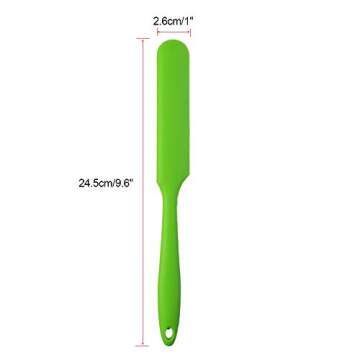 4pcs Silicone Spatula Set Heat Resistant Cake Cream Butter Spatulas Mixing Batter Scraper Non-Stick ...