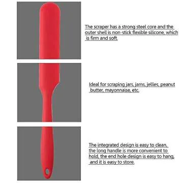 4pcs Heat Resistant Silicone Spatula Set for Easy Mixing