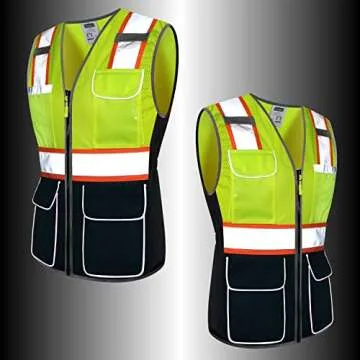 JKWEARSA Reflective Safety Vest for Women - Small, Yellow & Black