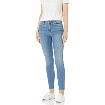 Amazon Essentials Women's Mid-Rise Skinny Jean, Light Blue, 0