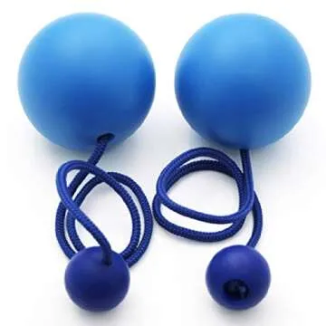 Play Pair of Contact Poi Pro - 80mm UV Stage Balls in Blue