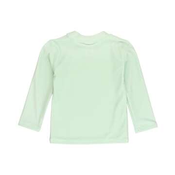 RUGGEDBUTTS Frost Green Long Sleeve Logo Rash Guard - 2T