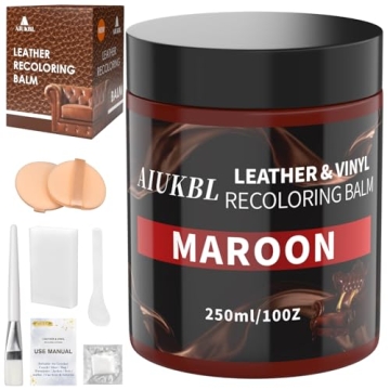 AIUKBL Maroon Leather Recoloring Balm - Scratch Repair & Restoration