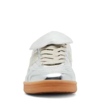 Steve Madden Women's Madrid Sneaker, Silver, 9