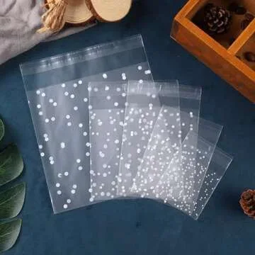 Morepack 200 Pcs Clear Cookie Bags for Treats & Favors