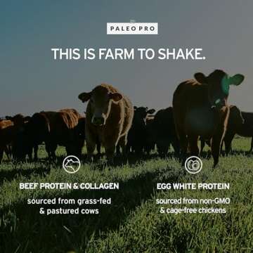 PaleoPro Protein Powder Grass-Fed, Pastured, Cage-Free Protein | Gluten Free, Dairy Free. No Sugar, Soy, Grains or Net Carbs | Paleo & Keto Friendly - 15 Servings (16 oz, Ancient Cacao)