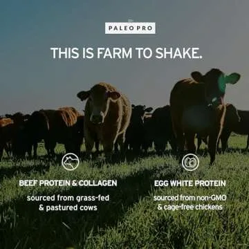 PaleoPro Protein Powder Grass-Fed, Pastured, Cage-Free Protein | Gluten Free, Dairy Free. No Sugar, Soy, Grains or Net Carbs | Paleo & Keto Friendly - 15 Servings (16 oz, Ancient Cacao)