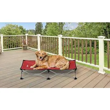 Carlson Elevated Dog Bed for Large Dogs | Portable Camping Comfort