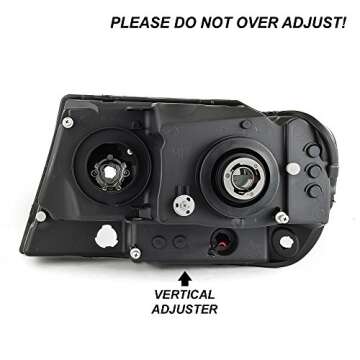 AKKON - For 1999-04 Jeep Grand Cherokee Full LED Daytime Running Lamp Bar Projector Headlights Chrome Housing Clear Lens Set