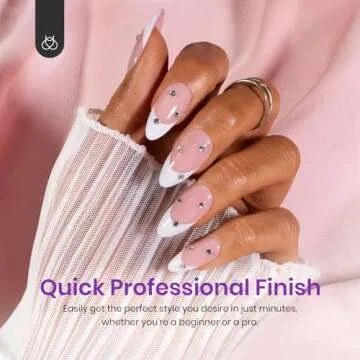 Beetles French Tip Gel Nail Tips - Easy & Efficient 150 Pcs