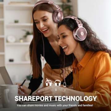 OneOdio Wired Over Ear Headphones Hi-Res Studio Monitor & Mixing DJ Stereo Headsets with 50mm Drivers and 1/4 to 3.5mm Jack for AMP Computer Recording Podcast Keyboard Guitar Laptop - Pink