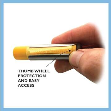 TALLAC HOUSE Stainless Steel Lip Balm Keychain Holder Sleeve with Dial Protection Not Chapstick Brand Compatible