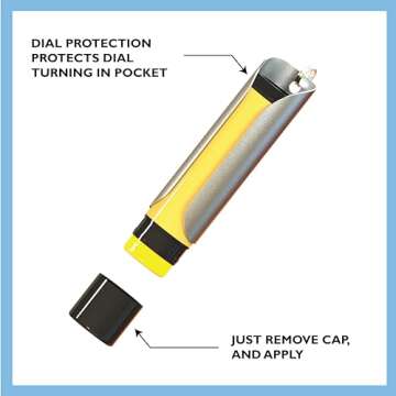 TALLAC HOUSE Stainless Steel Lip Balm Keychain Holder Sleeve with Dial Protection Not Chapstick Brand Compatible