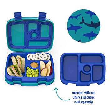 Bentgo® Kids Prints Tray with Transparent Cover - Reusable, BPA-Free, 5-Compartment Meal Prep Conta...