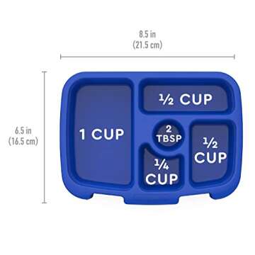 Bentgo® Kids Prints Tray with Transparent Cover - Reusable, BPA-Free, 5-Compartment Meal Prep Container with Built-In Portion Control for Healthy Meals At Home & On the Go (Shark)