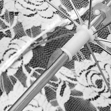 Yosoo Lace Wedding Umbrella for Bridal Party Decorations