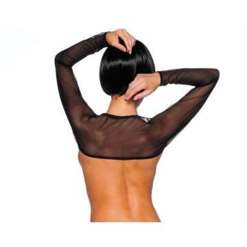 BodyZone Women's Mesh Shrug - Stylish Black One Size for All