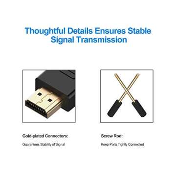 Rankie HDMI to DVI Cable, Male to Male CL3 Rated High Speed Bi-Directional, 6 Feet (Black)