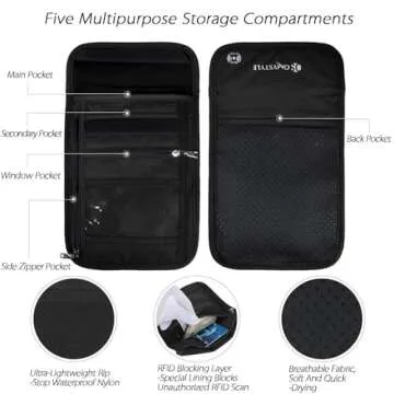 OMYSTYLE RFID Travel Neck Wallet for Secure Travel Gear