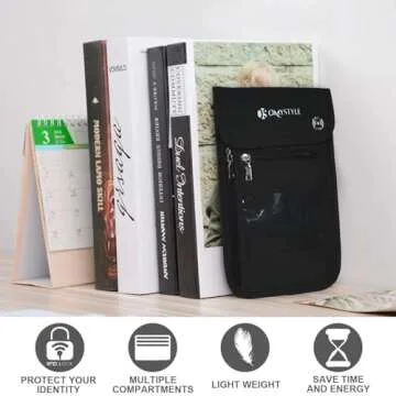 OMYSTYLE RFID Travel Neck Wallet for Secure Travel Gear