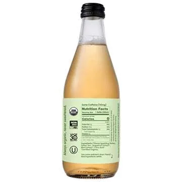 Sound Organic Sparkling Tea, Green Tea with Grapefruit and Mint, Unsweetened, Whole30, Non-GMO, Zero Calories - 12 fl oz, Pack of 12