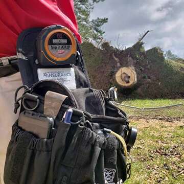 Adjuster/Estimators BullyBag Ultra Pouch - Custom Tool Belt/Pouch w Paddle Hip Clip w Badge & Gear Retainers for Adjusters, Estimators, Electricians, Roofing Sales & More