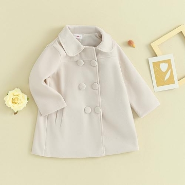Toddler Girls Trench Coat Stylish Winter Outwear for Ages 2-7